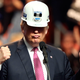 Trump at a Charleston, West Virginia campaign event. Image: AP